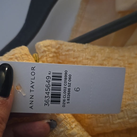 NWT Ann Taylor Yellow Sheath Midi Dress - Picture 7 of 7